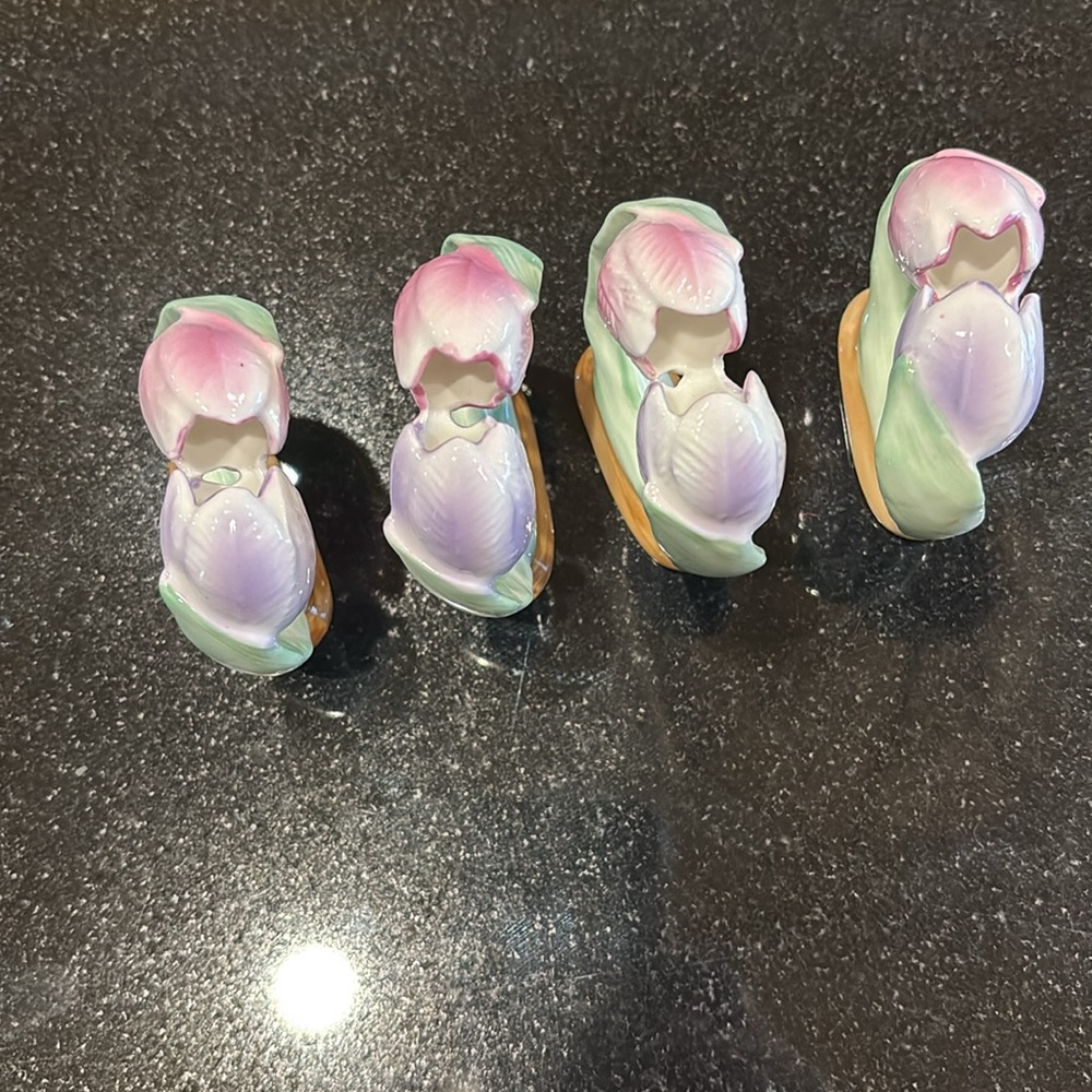 ❤️FINAL❤️Vintage Pia tulip napkin ring set - Picture 3 of 5